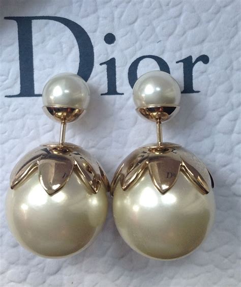 double sided dior earrings|Dior tribal earrings real pearl.